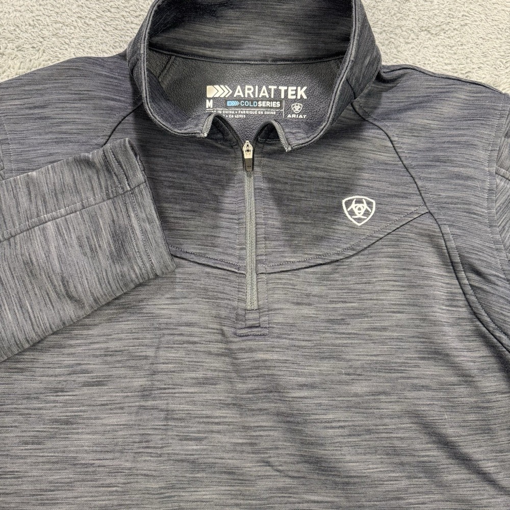 Ariat Tek Pullover Cold Series 1/4 Zip‎ Long Sleeve Womens M Blue Hiking